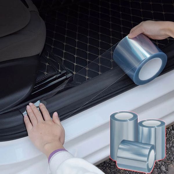 

10/15/20cm*3m car sticker paint strong film anti-kick transparent invisible bumper hood protection sticky paper auto accessories