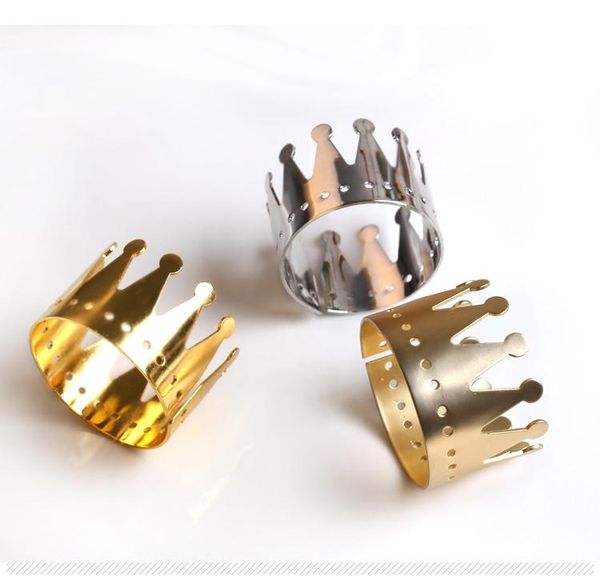 

el decoration napkin buckle ring mouth cloth wedding crown metal gold rings