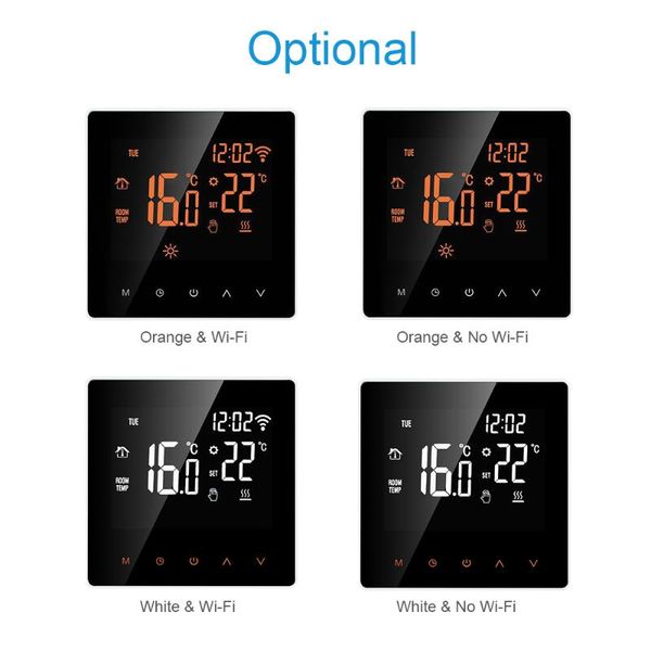 

smart home control wi-fi thermostat digital temperature controller for water/electric floor heating app lcd displaytouch screen