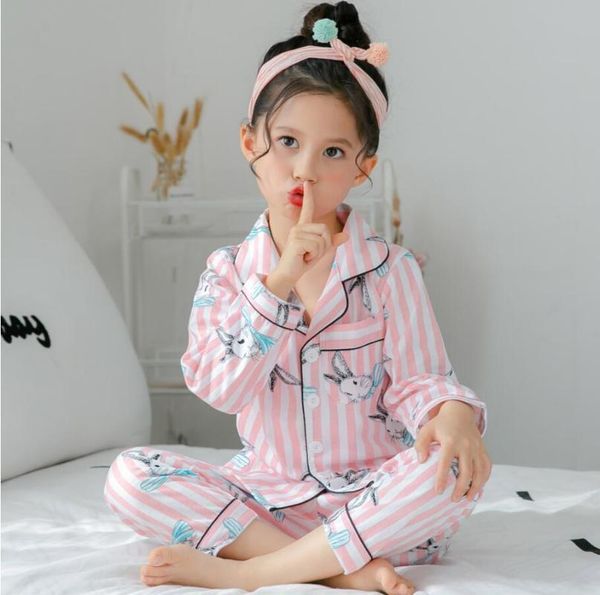 

pajamas children 2pc long sleeve cartoon kids sleepwear baby girl clothes sleep suits autumn cotton child pyjamas boy nightwear, Blue;red