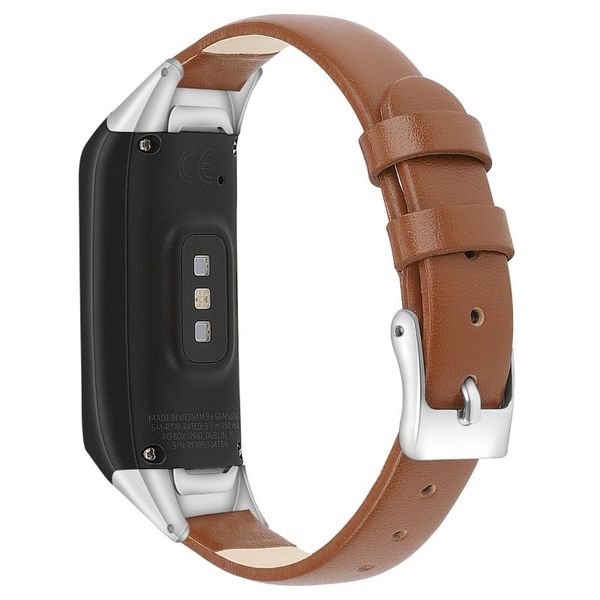 

watch bands first layer cowhide for samsung galaxy fit-sm-r370 strap, Black;brown