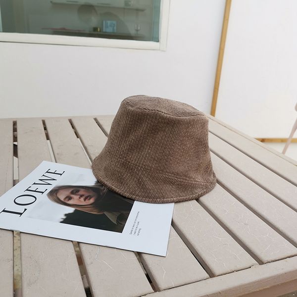 

fashion corduroy fishermans hat female retro spring and autumn winter sun protection outdoor leisure bucket hat, Blue;gray