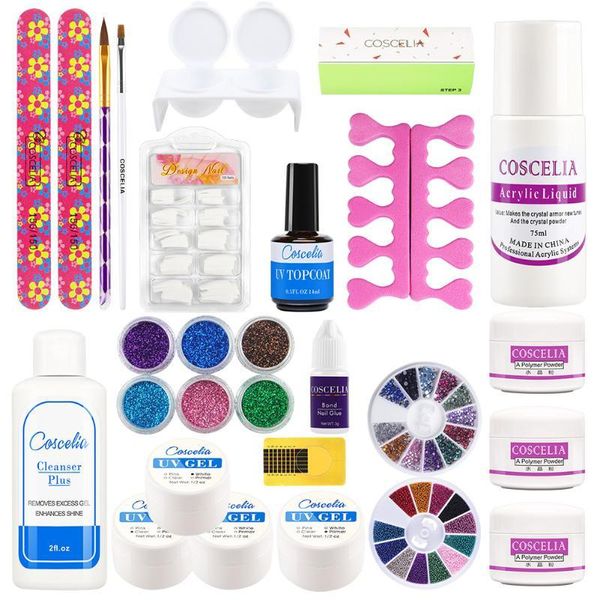 

nail art kits pro acrylic kit manicure pedicure tools set uv gel kits1