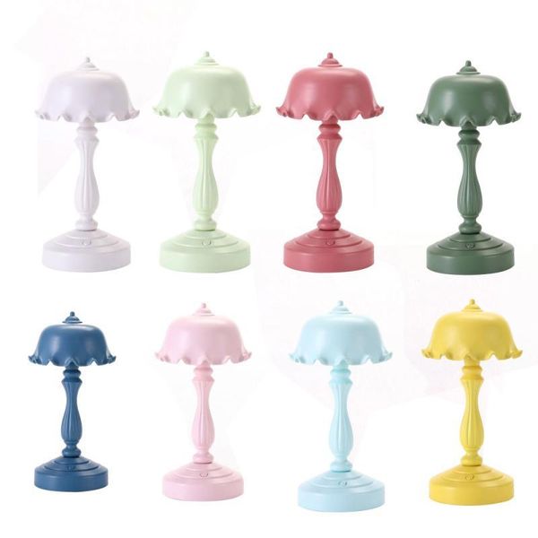 

1pcs mini night light for dormitory, nostalgic retro style, rechargeable table lamp, bedroom bedside led eye lamp home lamps