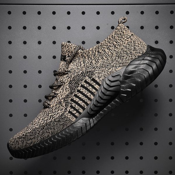 

fashion fly knit womens men running shoes jogging sports trainers sneakers black olive gray orange size eur 37-45 code: lx28-197