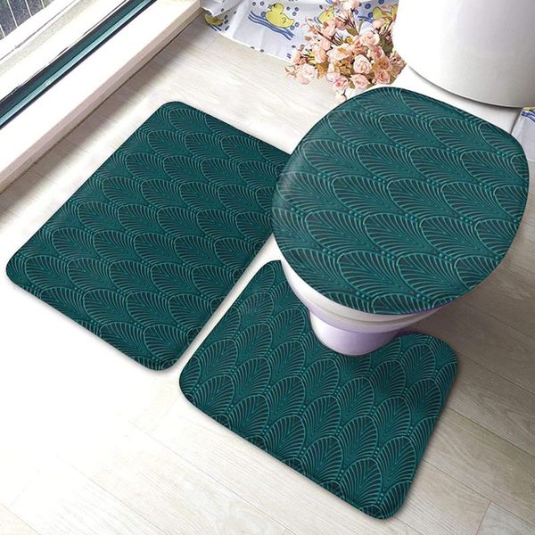 

bath mats deco pattern teal bathroom mat sets 3 piece set rugs memory foam toilet seat cover lid
