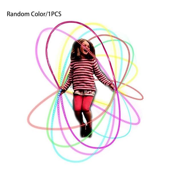

kids skipping rope neutral plastic colorful flash jump sports led light drop ropes