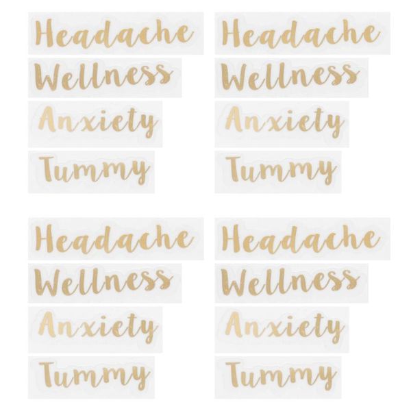 

storage bottles & jars 40pcs gold letter sticker essential oil bottle label decorative
