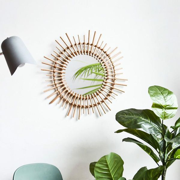 

mirrors makeup mirror rattan creative artist home decoration wall
