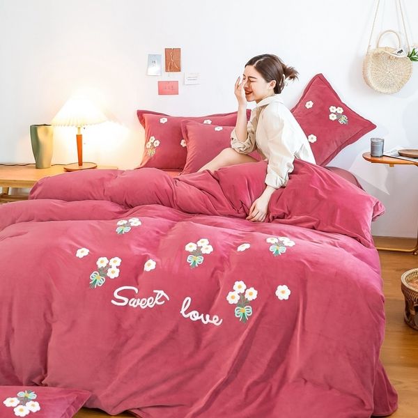 

milk towel embroidered farley veet four piece set