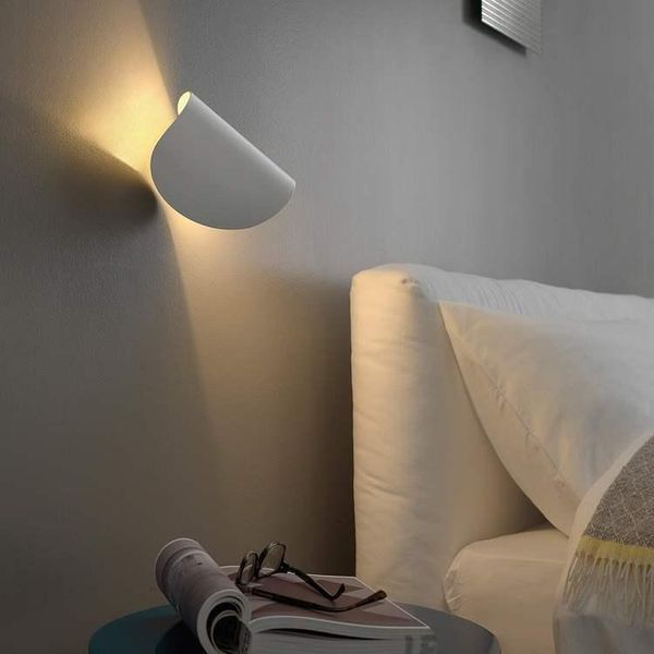 

modern led wood bedroom light luminaria deco maison espelho beside lamp wall lamps