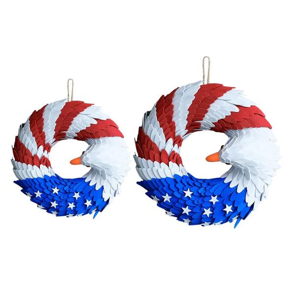

decorative flowers & wreaths fourth of july wreath american flag eagle garland front door window showcase