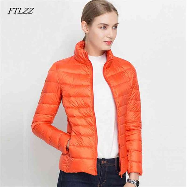 

women 90% ultra light white duck down jacket spring winter short s puffer portable windproof coat 210430, Black