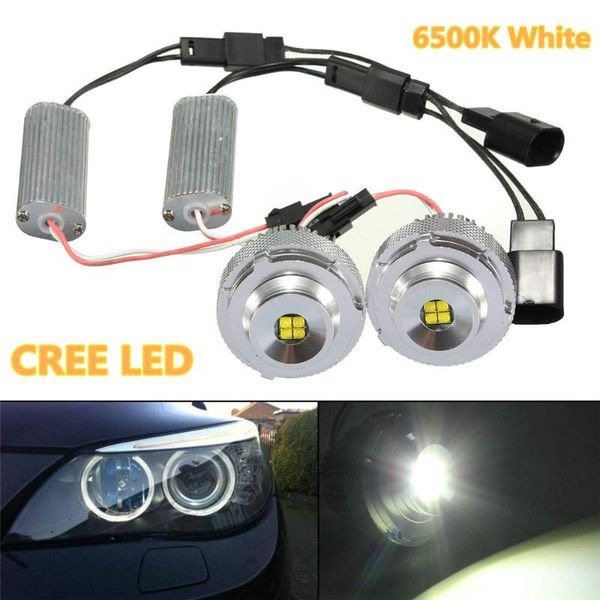 

2pcs 20w white led angel eyes halo light bulbs for e60 528i 535i lci super brightness long lasting life car headlights