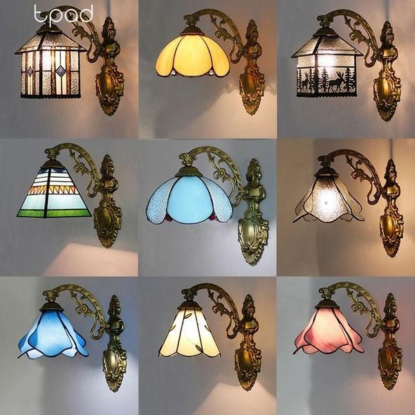 

wall lamp modern mediterranean led colorful 12 choice beside bedroom vintage indoor with iron bracket light