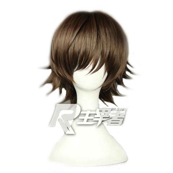 

anime kakegurui compulsive gambler cosplay wigs suzui ryota brown short heat-resistant fiber hair wig, Black