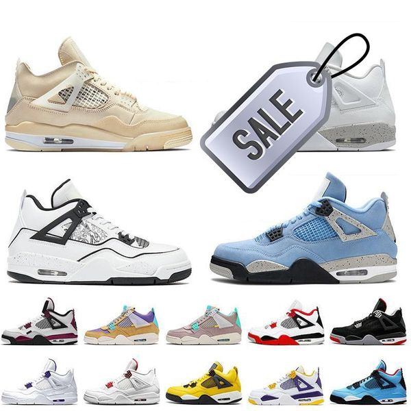 

jumpman 4 retro basketball shoes bred 4s unc black cat university blue the cactus white grey mens pure royalty sport sneakers eur 36 -47 v