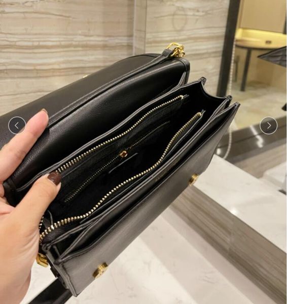 

3064 genuine leather handbag comes with box woc chain bag women luxurys fashion designers bags female clutch classic girl handbags24cm