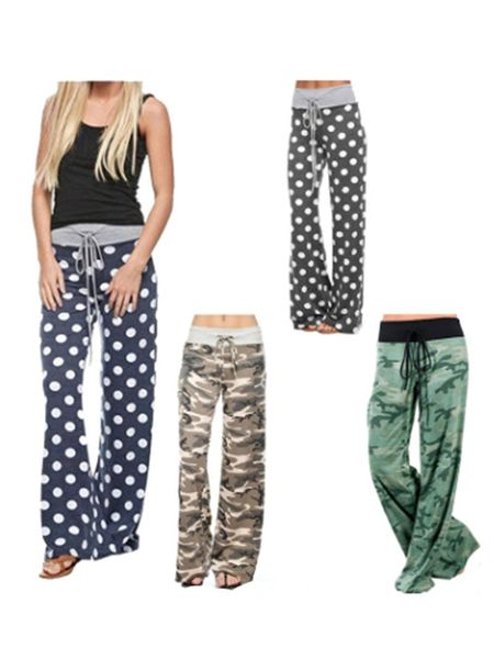 

hirigin 2021 fashion women loose wide leg trousers, elastic midi waist long pants with drawstring for spring, fall, s-xxxl women's & ca, Black;white