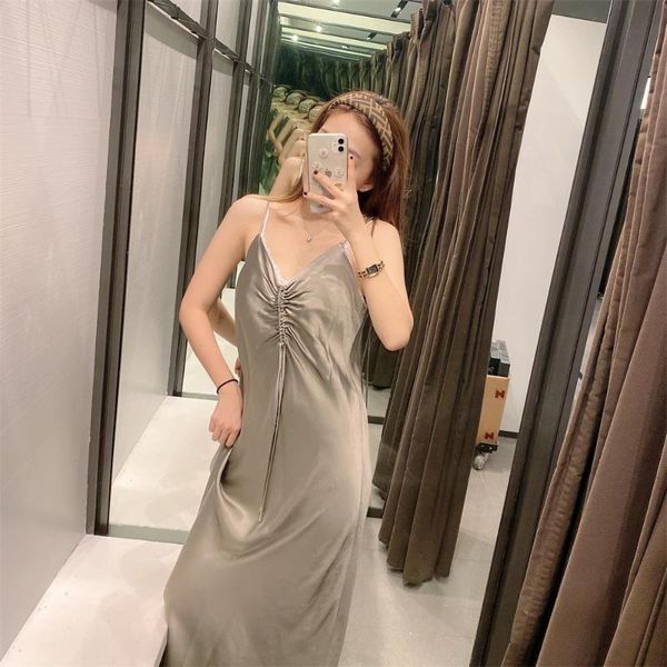 

summer women slim fit underwear dress with folds casual dresses, Black;gray