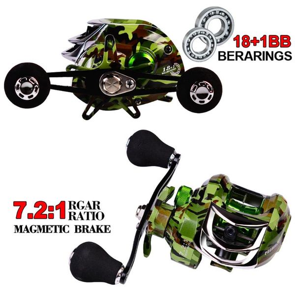 

baitcasting reels dw125 reel 10kg max drag 18+1 bbs 7.2:1 high speed gear ratio magnetic brake system fishing