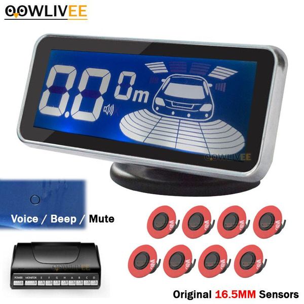 

monitor car parkmaster original 16.5mm flat parking sensor 8 beep/voice reverse assistance blind spot safe rear view cameras& sensors