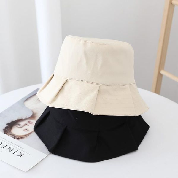 

beach hat summer fisherman ladies hats sunshade leisure fold caps uv protection dome bucket travel lady cap female wide brim, Blue;gray