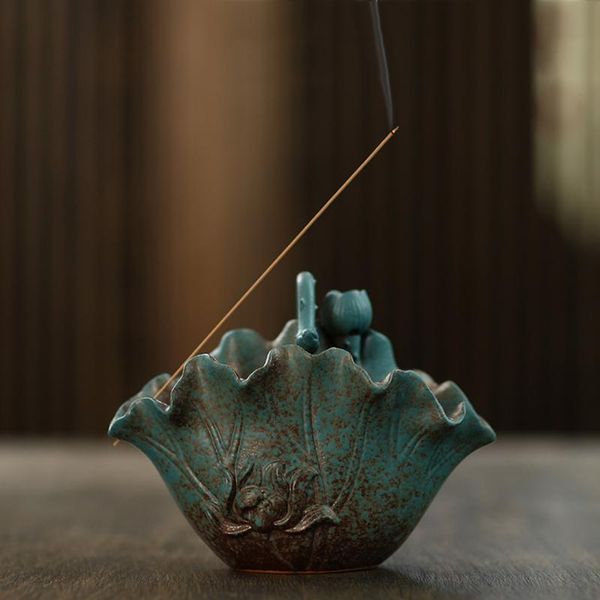 

fragrance lamps backflow incense burner ceramic home buddhism retro candle censer waterfall zen garden quemador incienso meditation decor