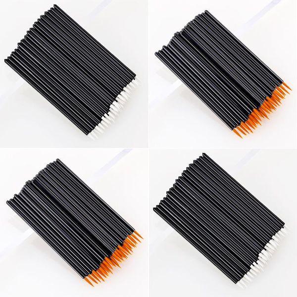 

nail brushes 50pcs/lot black handle reusable gel liner art painting pen beauty makup tools, Yellow