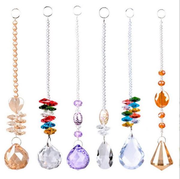 

crystal ball prism glass chandelier hanging pendant lighting dream sun catcher wedding party home decor, Black