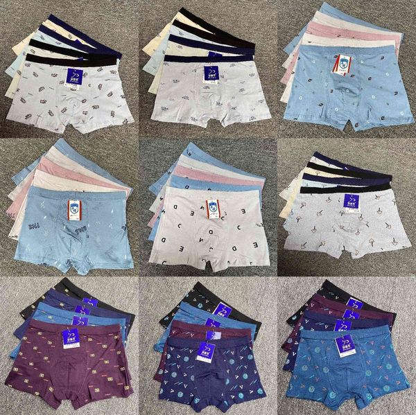 

men's cotton shorts boxer night market ten yuan model underwear, Black;white