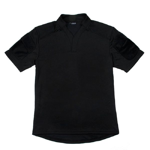 

cycling helmets tmc3409-bk men's short sleeve t-shirt v-neck tactical single guide quick dry elastic fabric