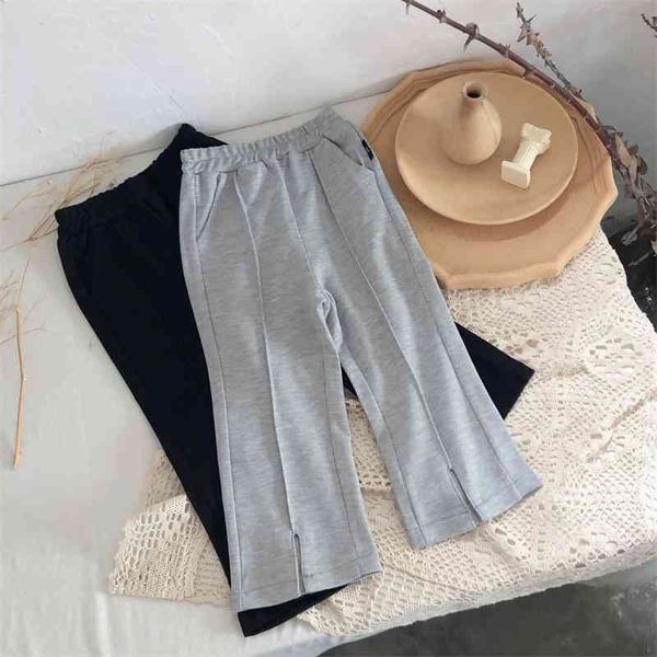 

spring arrival girls flare pants kids korean design trousers 210528, Blue