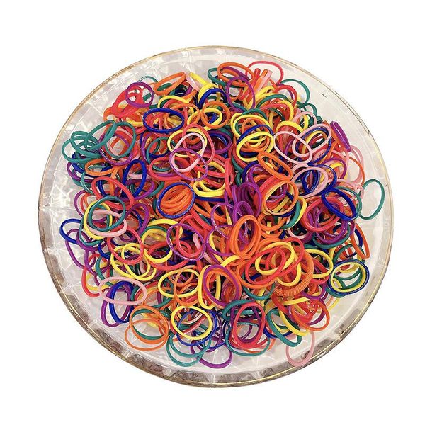 

baby disposable rubber band children do not hurt hair small baby rubber band girl tie rope hair ring hair accessories summer, Slivery;white