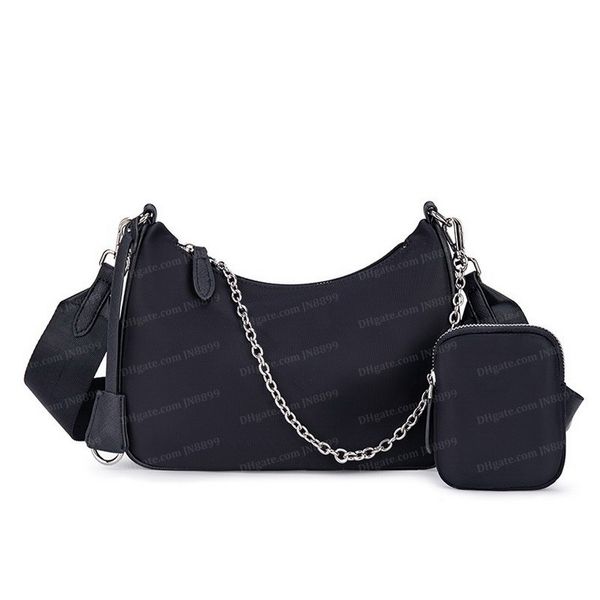 

fashion bags handbags women shoulder bag designer lady chest pack luxurys composite tote chains nylon handbag vintage purse wallet bags jn88