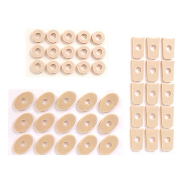 

elbow & knee pads 3 pieces self-adhesive insert feet corn remover (color of skin), Black;gray