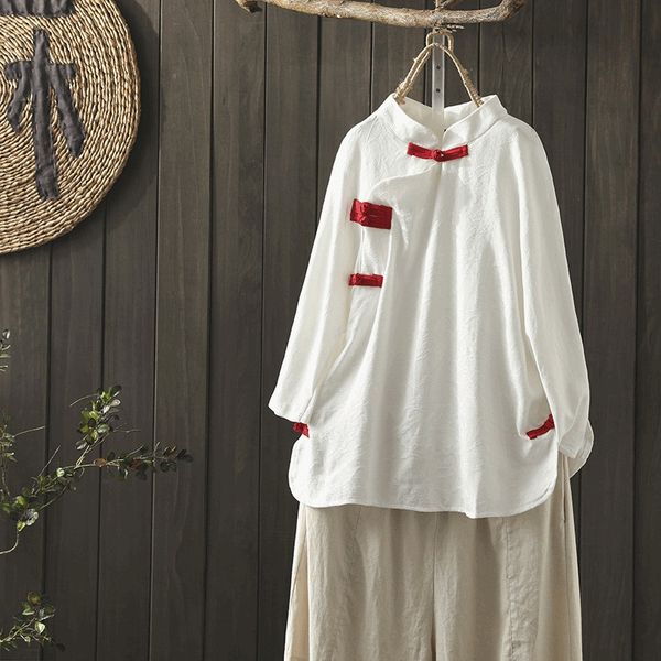

traditional chinese clothing white cheongsam women clothes tang suit kung fu shirt blouse online chinese store 10068, Red