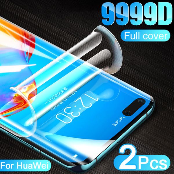 

lx brand 2pcs full cover hydrogel film protective film for huawei p40 lite p30 p20 pro soft screen protector mate 10 20 30 lite not glass