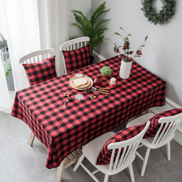 

table cloth rectangle scotland furniture cover tablecloth 140x260cm christmas decoration red plaid dining room