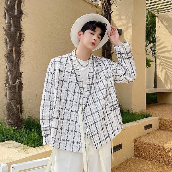 

men's jackets 2021 autumn men chinese style wool jacket cardigan couple japanese streetwear fashion loose casual coat man women, Black;brown