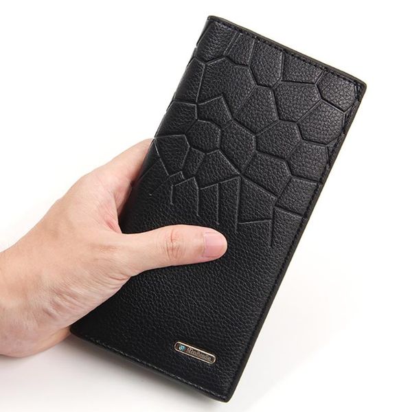 

wallets sell men pu wallet stone grain fashion vintage long card holder purse leather designer, Red;black