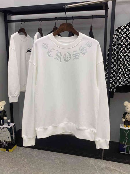 

chrome/heartswinter women's chao men's brand autumn crosin sanskrit better drill horseshoe big size long sleeve pullover c, White;black