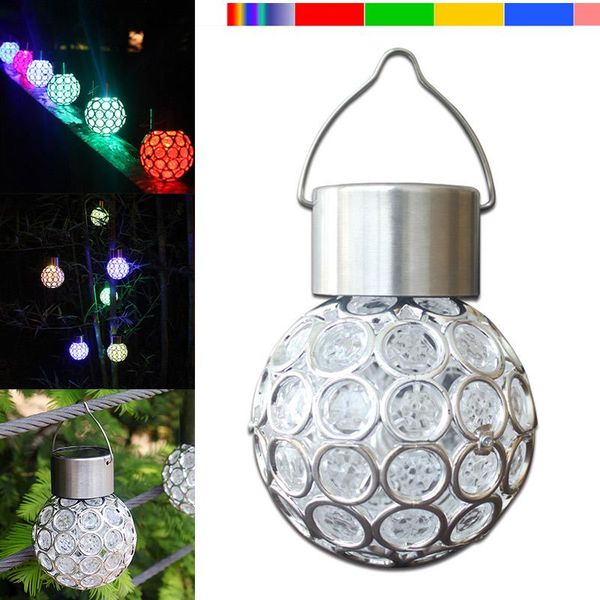 

lawn lamps solar led hanging light lantern waterproof hollow out ball lamp for outdoor garden yard patio tslm
