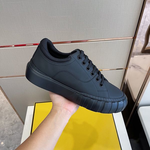 

fashion men's platform boys casual shoes mens size sneakers leather suede patchwork trainers leisure b19, Black