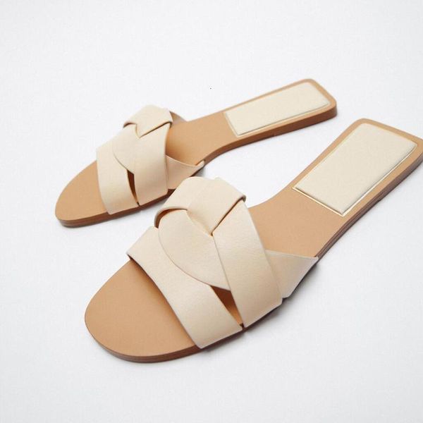 

slippers summer women designer shoes square toe beige cross for n10m, Black