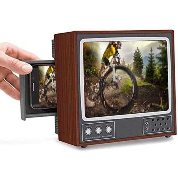 

retro tv phone holder stand screen magnifier for cell portable dq-drop mounts & holders