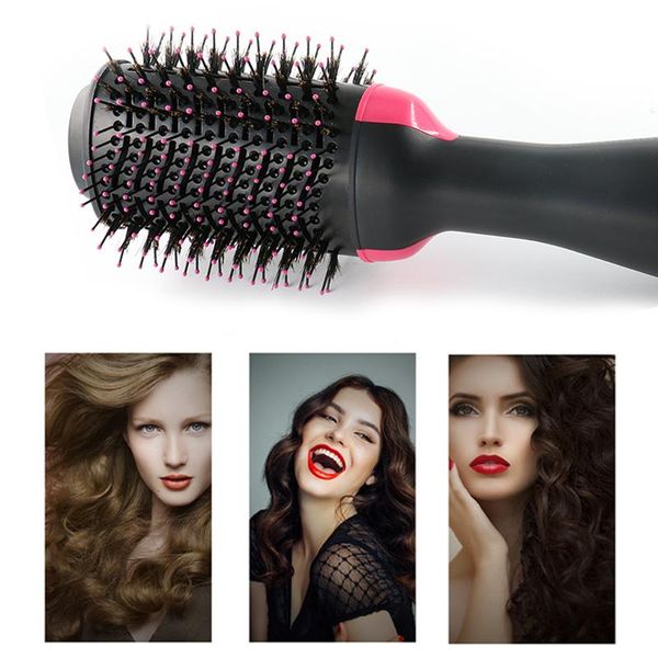 

electric hair brushes professional blow dryer with comb curly roller styler brush 2 in 1 straightener curler