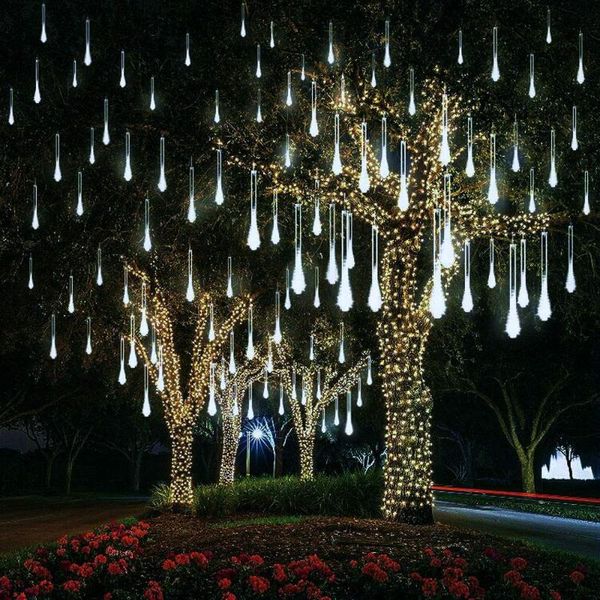 

strings led meteor shower rain lights 30cm 50cm waterproof xmas decoration light falling string for party christmas d30