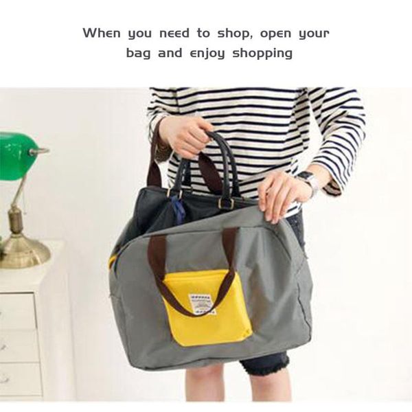 

storage bags foldable travel home shoulder bag clothing daily necessities functional fresh women convenient lunch