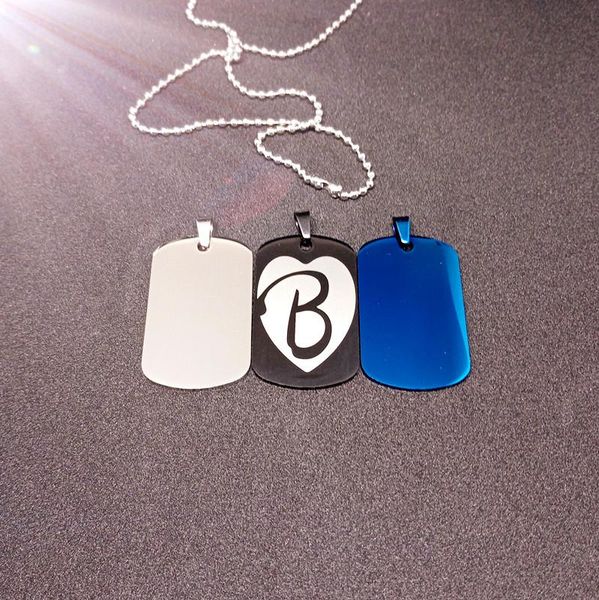 

stainless steel a to z 26 letters initial alphabet in love heart pendant necklace friends family name image gift simple jewelry necklaces, Silver